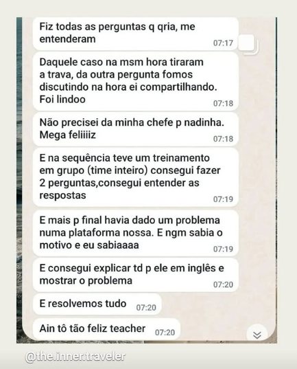 Mensagem da Monique