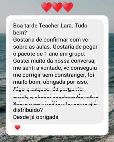 Mensagem da Ana Clara