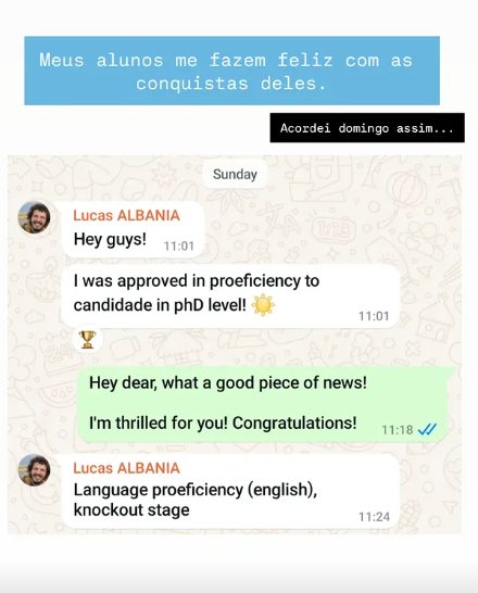Mensagem do Lucas sobre doutorado