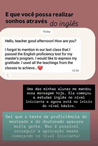 Mensagem da Halanda sobre aprovação na proficiência